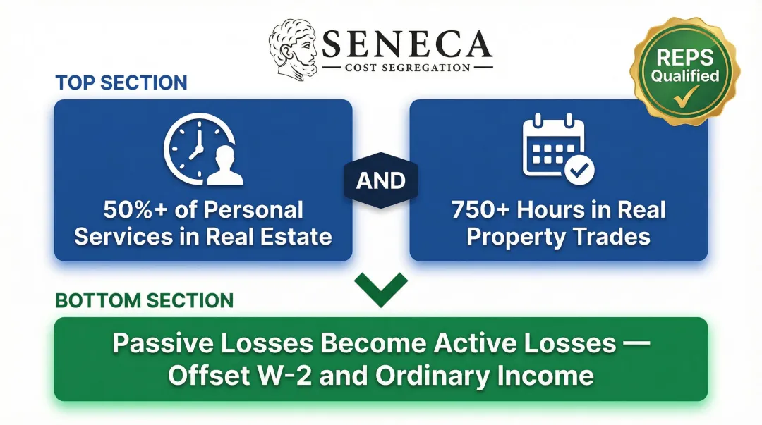 Real Estate Professional Status REPS requirements and tax benefits qualification flow