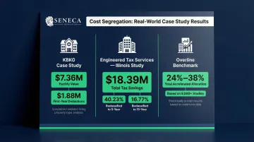 Cost segregation case study results showing tax savings across three senior living facilities