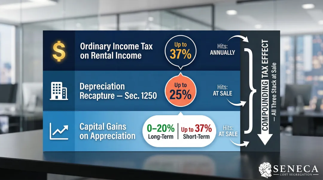 Three-layer investment property tax structure rates and timing breakdown