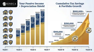 Physician passive income tax sheltering through depreciation losses compounding over 10 years