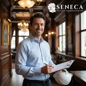 Engineering team conducting a property inspection at a social club facility