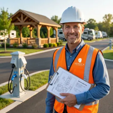 Engineer analyzing asset components of an RV park for cost segregation reclassification