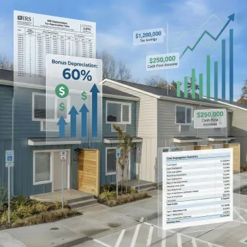 Multifamily apartment complex with cost segregation tax savings documents and engineering analysis