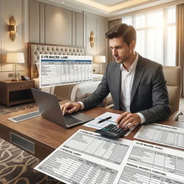 Engineer analyzing hotel property assets for cost segregation depreciation study