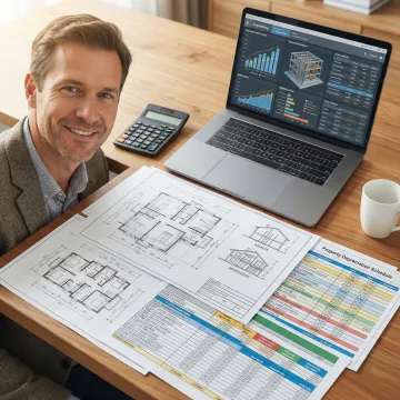 Engineer reviewing cost segregation study documents for a Colorado commercial property