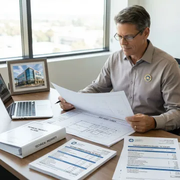 Engineer conducting a detailed cost segregation analysis on a California commercial property