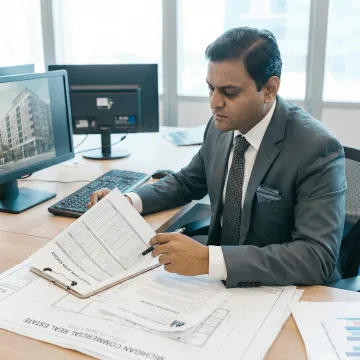 Licensed engineer reviewing cost segregation study documents for a Michigan investment property