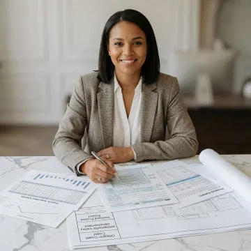 Engineer reviewing cost segregation study documents for an Oregon commercial property