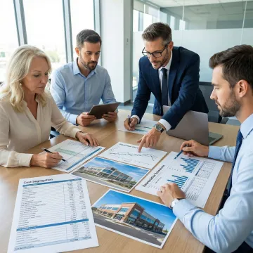 Cost segregation engineering team analyzing a South Carolina investment property with depreciation reports and schedules