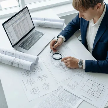 Engineer completing a cost segregation study for a Georgia commercial property