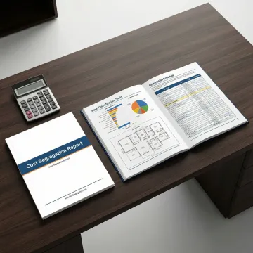 Detailed cost segregation report showing accelerated depreciation schedules and tax savings