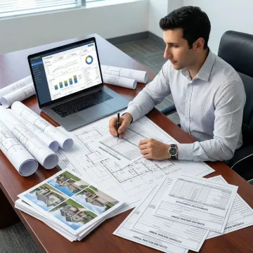 Seneca engineer reviewing Cleveland property blueprints for cost segregation asset classification