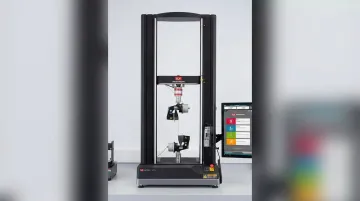 Industrial load cell installed in automotive crash testing structural validation environment