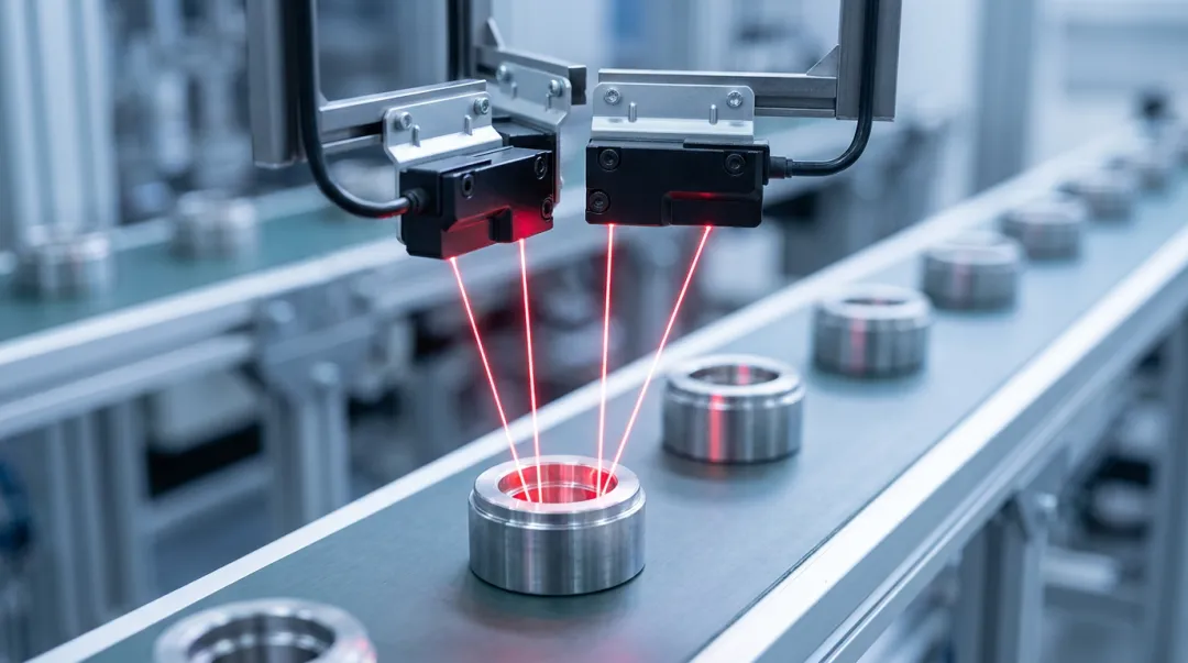 High-precision laser displacement sensor used in industrial factory automation quality inspection
