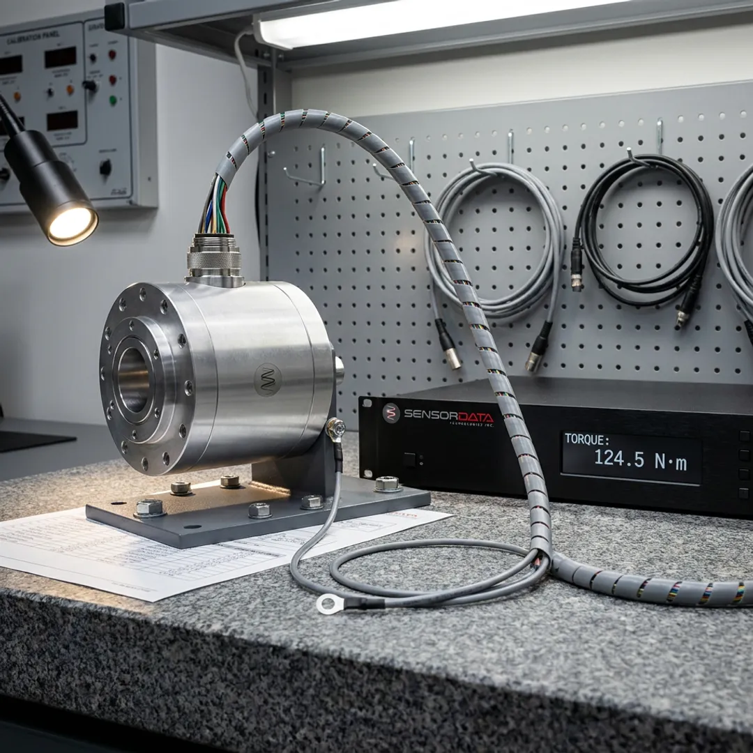 Precision torque measurement sensor in testing lab