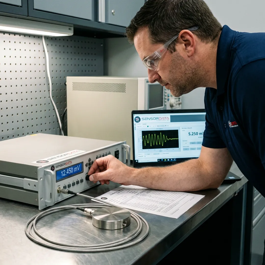 Engineer configuring a custom measurement system