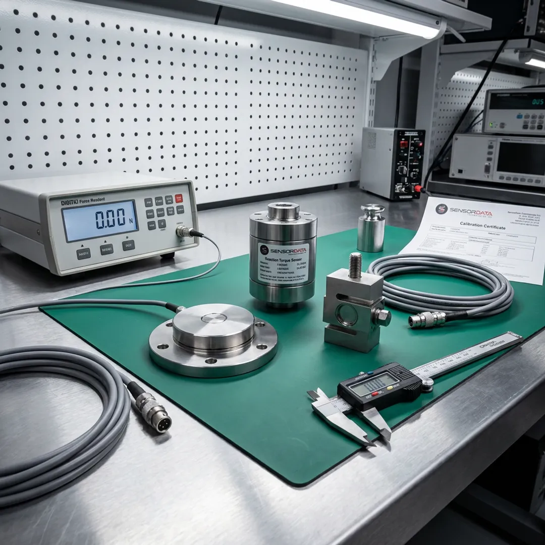 Precision sensors and calibration equipment in engineering lab
