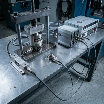 Load monitoring system in an industrial test lab
