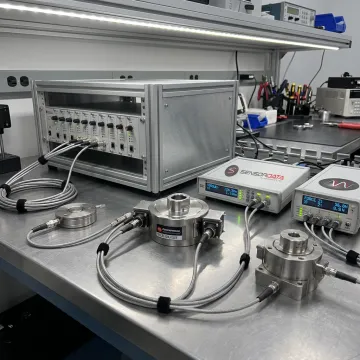 Precision measurement control system with sensors and data equipment