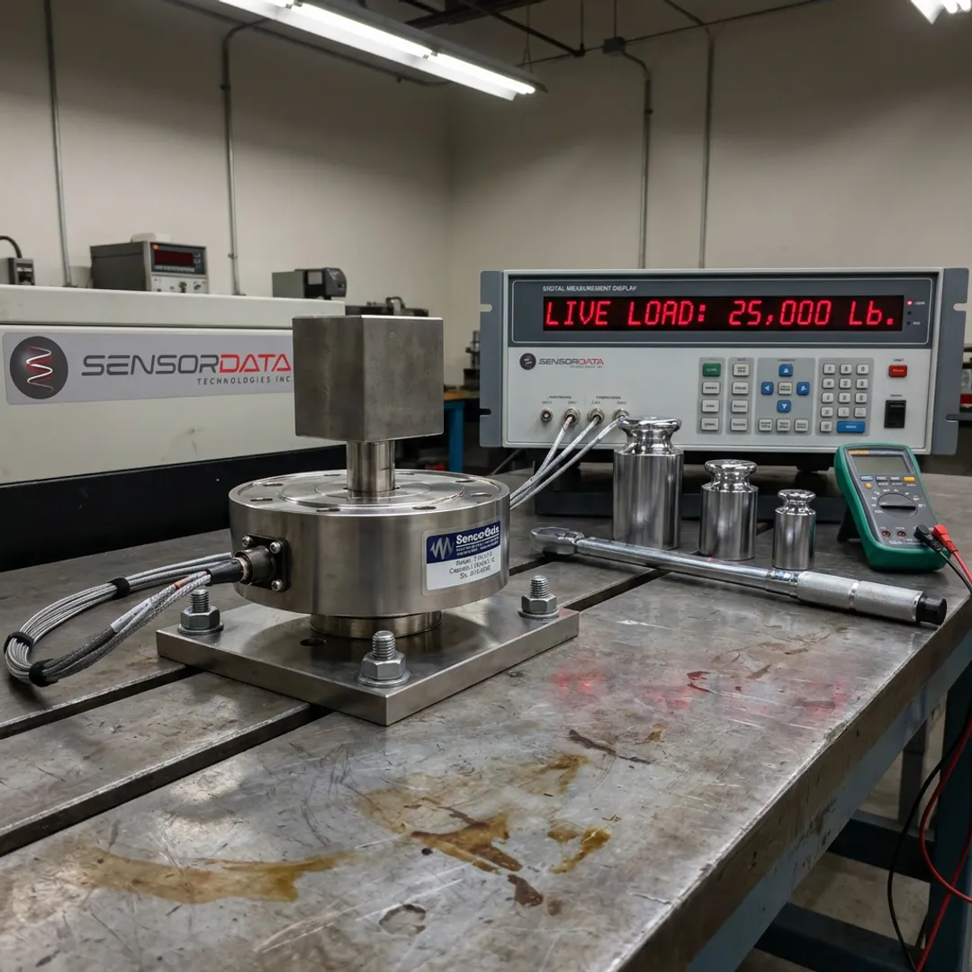 Precision load cell testing setup