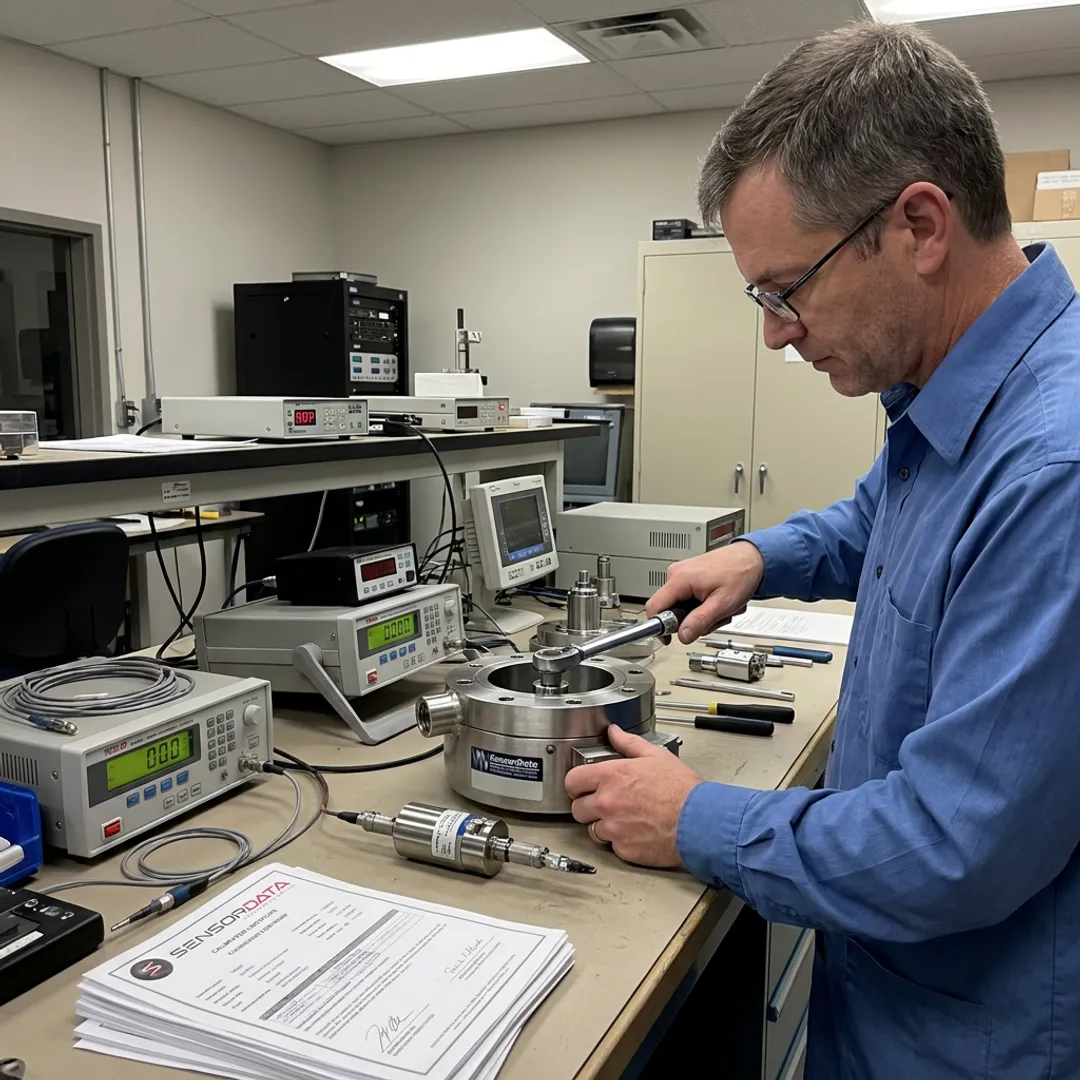 Precision sensor calibration equipment in a professional lab