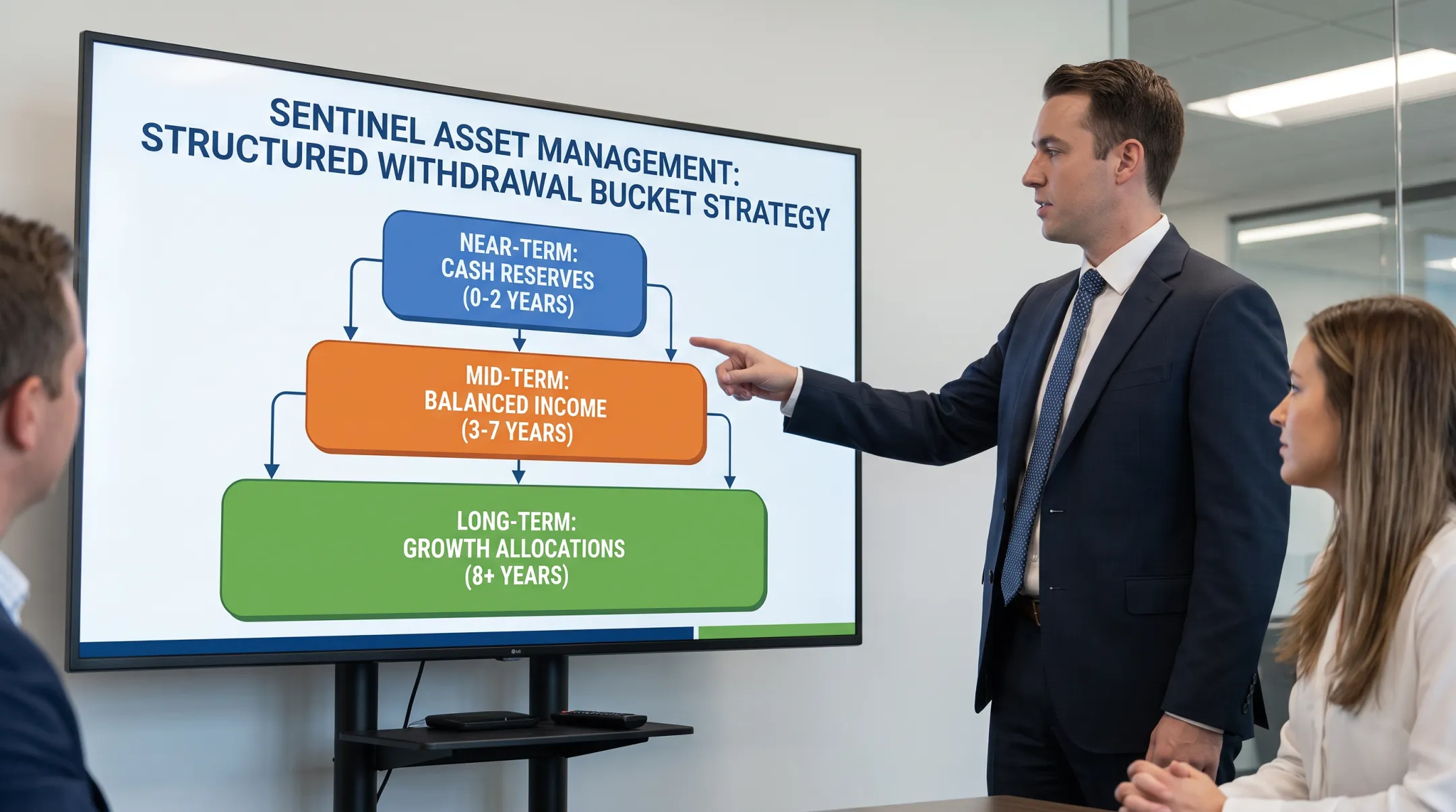 Sentinel Asset Management structured withdrawal bucket strategy diagram