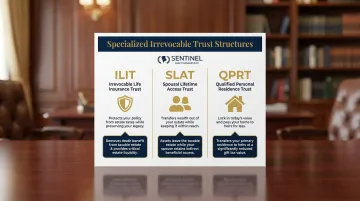 Three specialized irrevocable trust types ILIT SLAT QPRT compared side by side