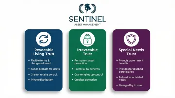 Three retirement trust types comparison revocable irrevocable and special needs trusts