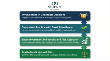 Four-step heir financial education program from charitable giving to investment philosophy
