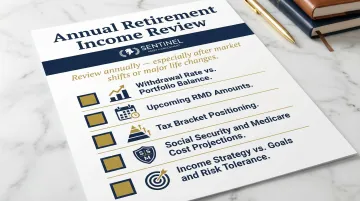 Annual retirement income review checklist five key financial planning categories
