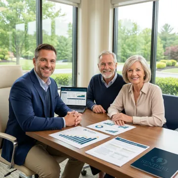 Retirement income planning consultation in Bel Air, Maryland with financial advisor and client