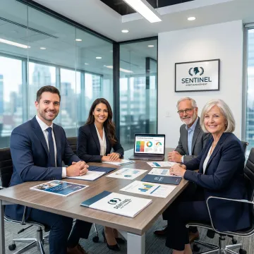 Professional advisors discussing charitable giving strategy with clients