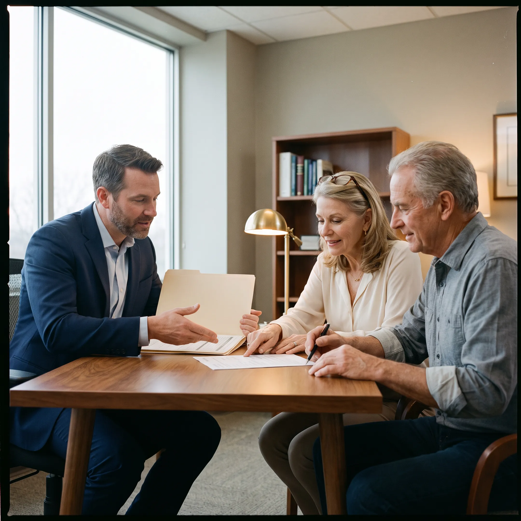 Advisor discussing legacy goals with a couple
