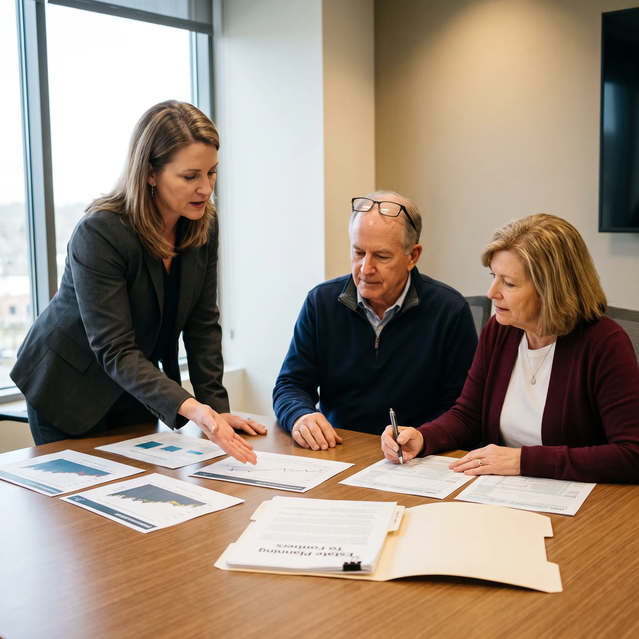 Advisor reviewing an integrated wealth plan