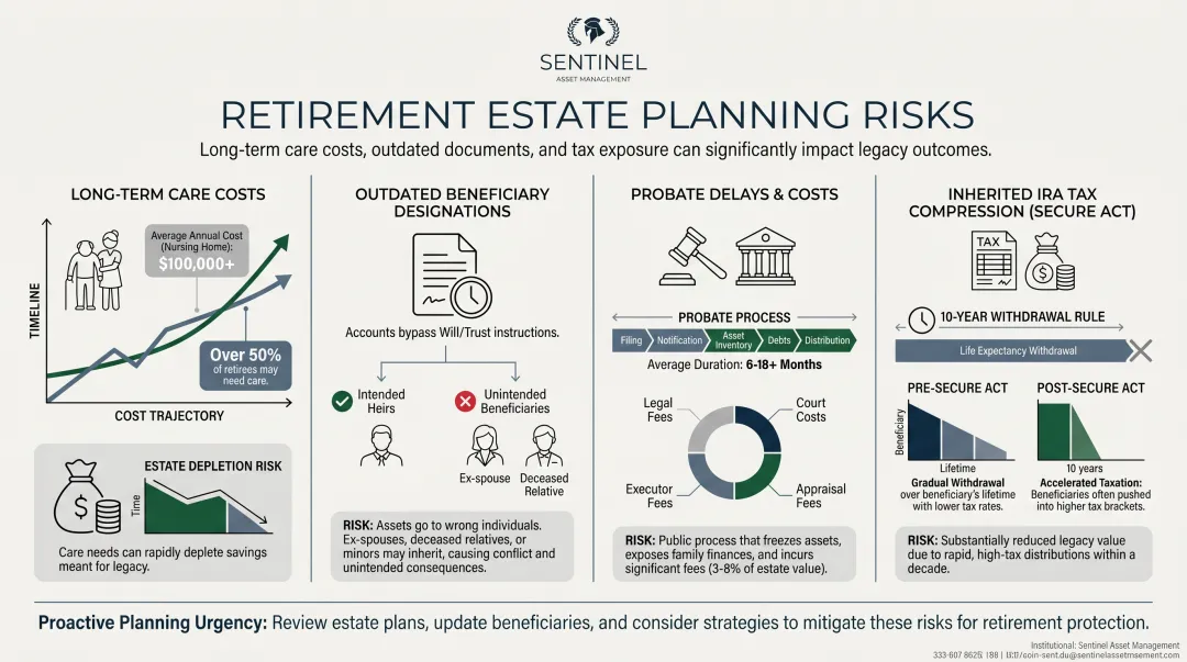 Key retirement estate planning risk statistics long-term care and beneficiary gaps