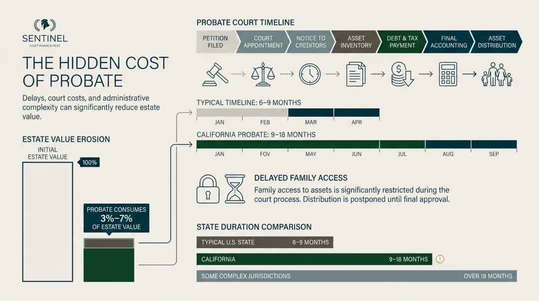 Probate process costs timeline and state-by-state duration statistics breakdown