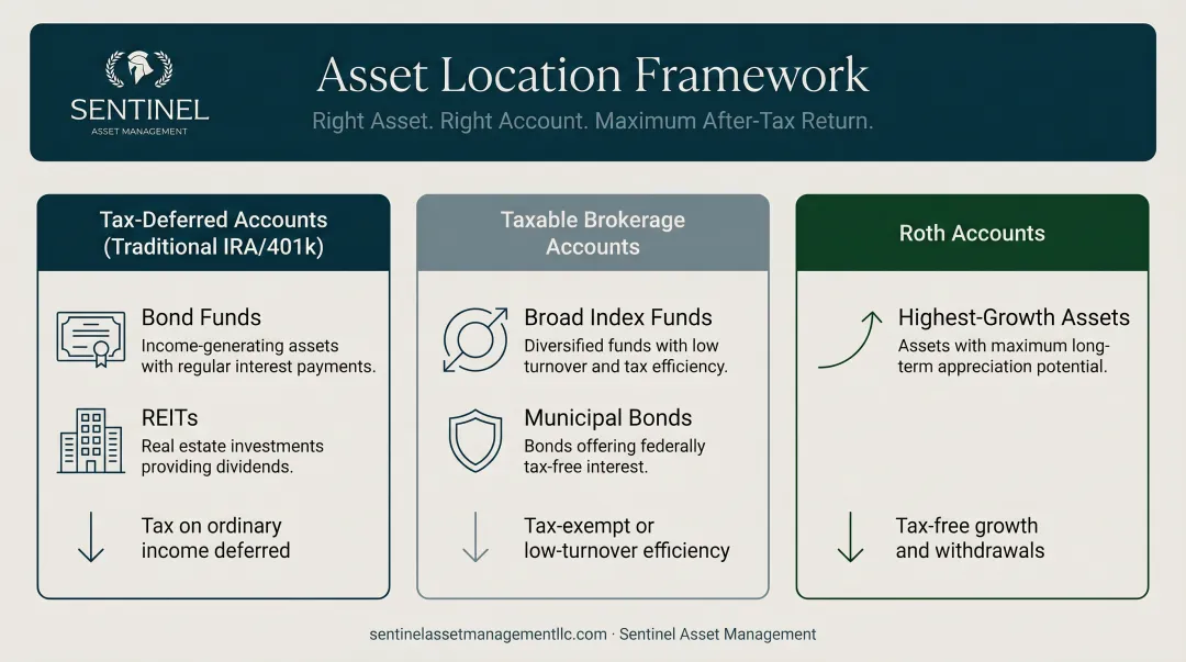 Asset location framework three account types and optimal investment placement strategy