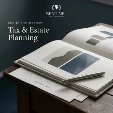 Financial advisor presenting tax-efficient estate planning strategy to clients