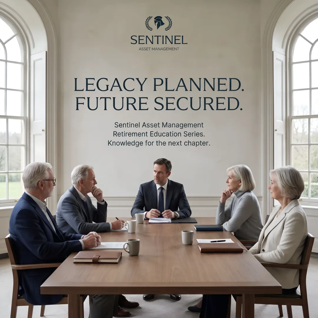 Family reviewing estate planning documents with financial advisor