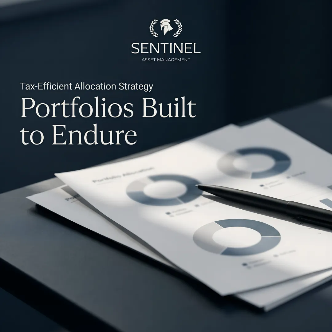 Diversified investment portfolio analysis with tax-efficient allocation strategies