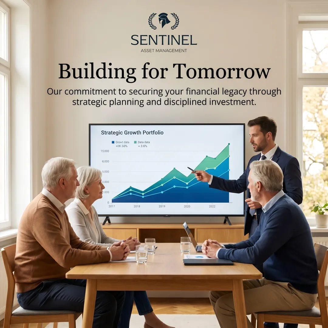 Fiduciary advisor analyzing investment portfolio with client