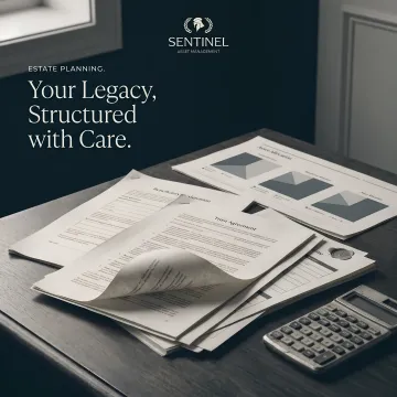 Family wealth planning documents showing trust structures and asset allocation