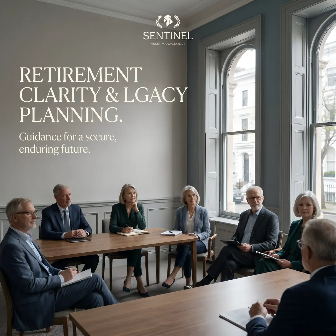 Advisor presenting financial charts showing tax-efficient estate planning strategy