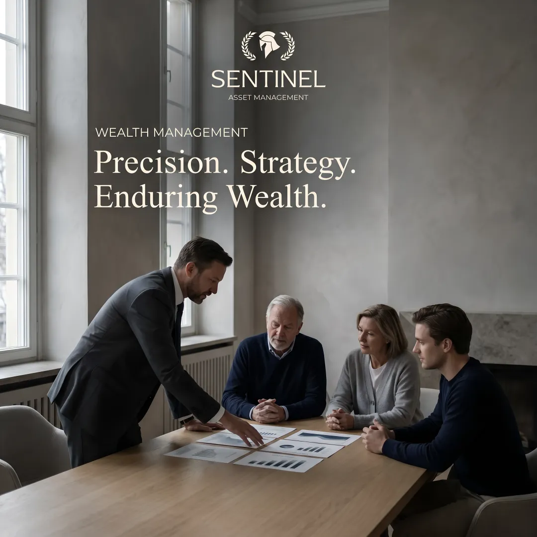 Financial advisor presenting customized family wealth strategy