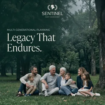 Multi-generational family celebrating together outdoors