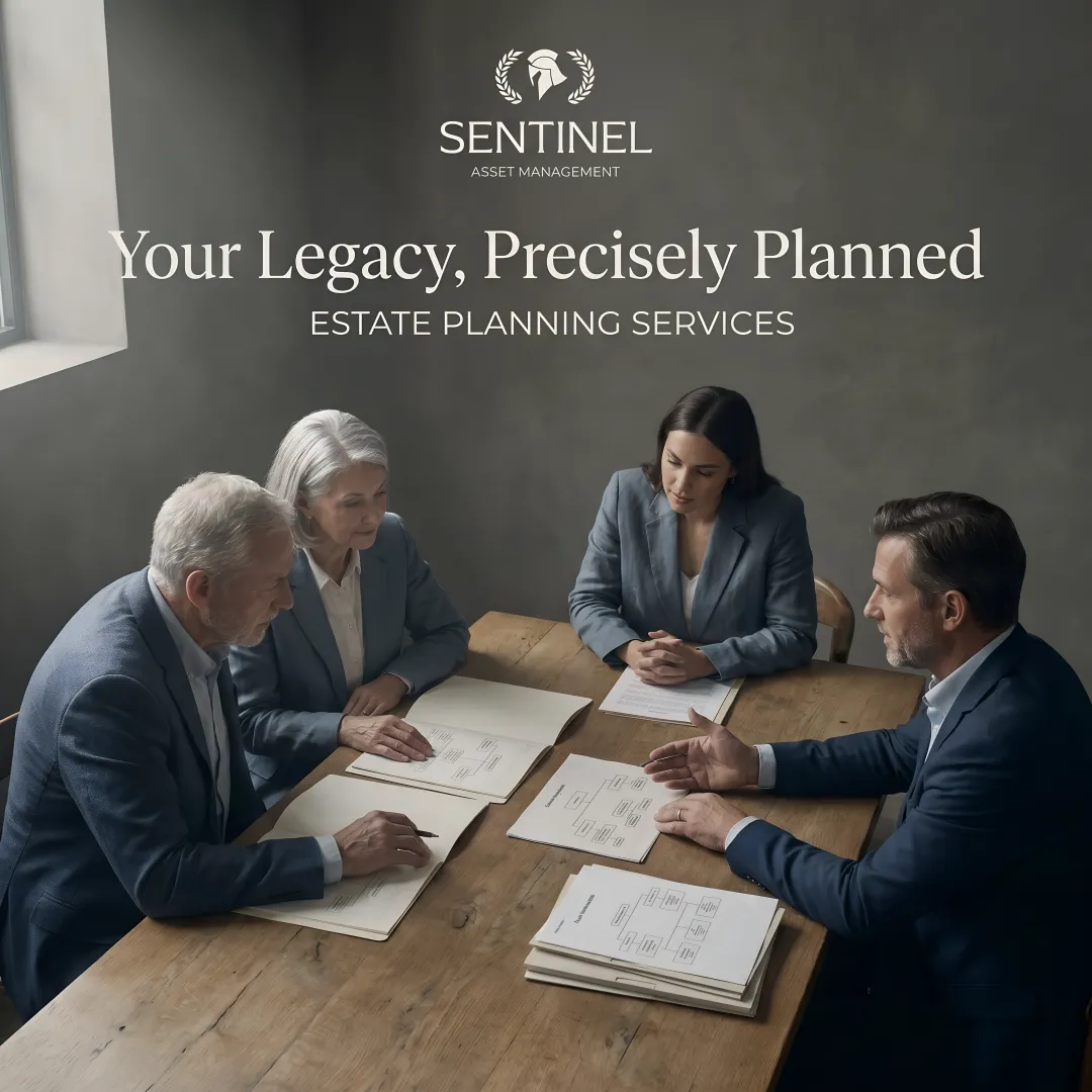 Family meeting with financial advisor discussing multi-generational wealth transfer