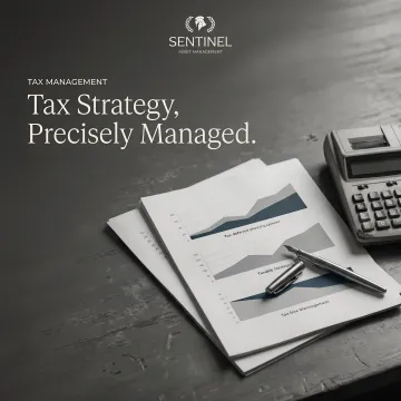 Tax planning charts and financial documents showing multi-account strategy for high-net-worth family