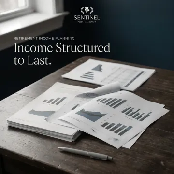 Financial planning charts showing retirement income withdrawal strategy across multiple accounts