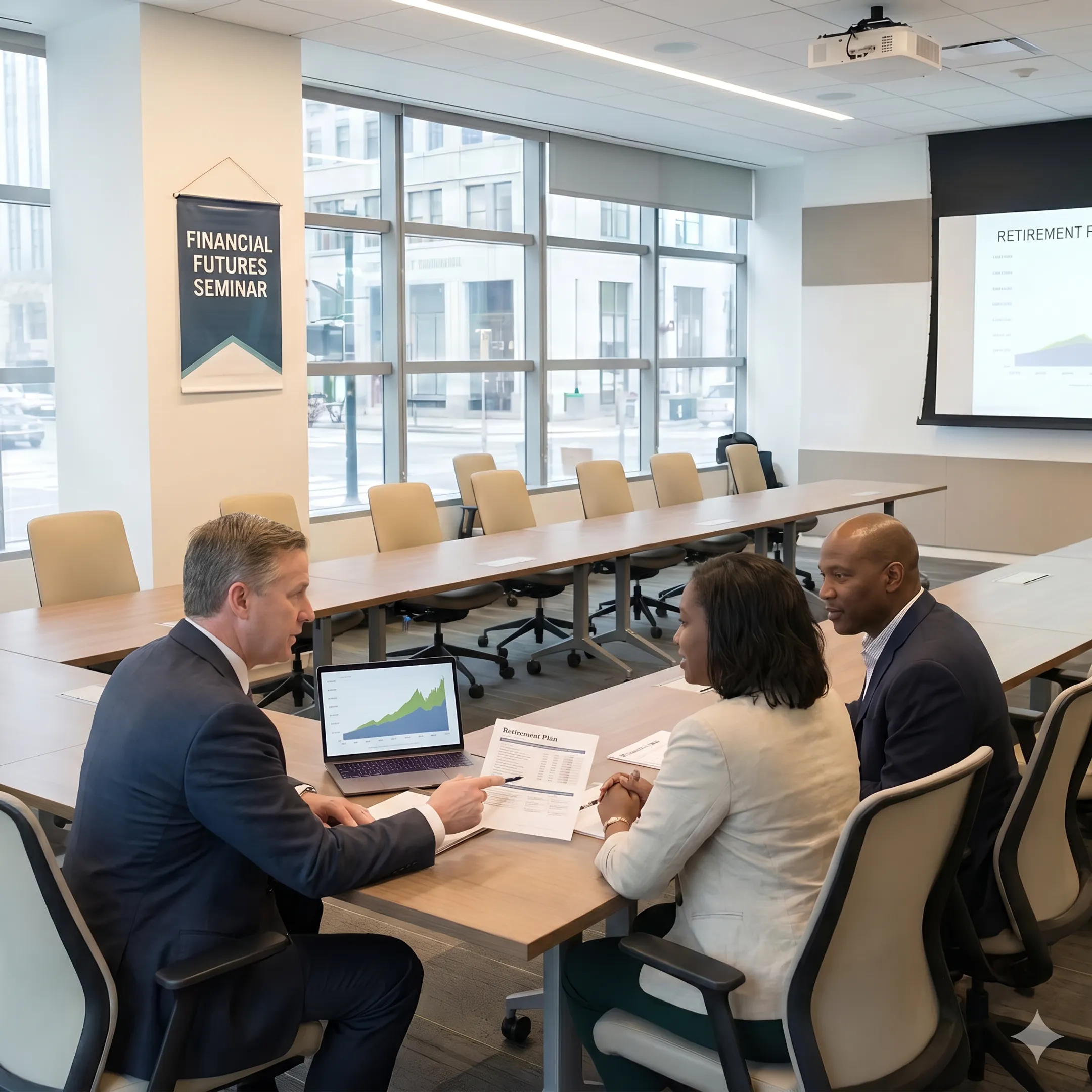 Advisor explaining a personalized financial plan