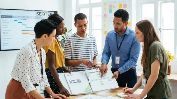 SEQTEK embedded change management practitioners collaborating with client team